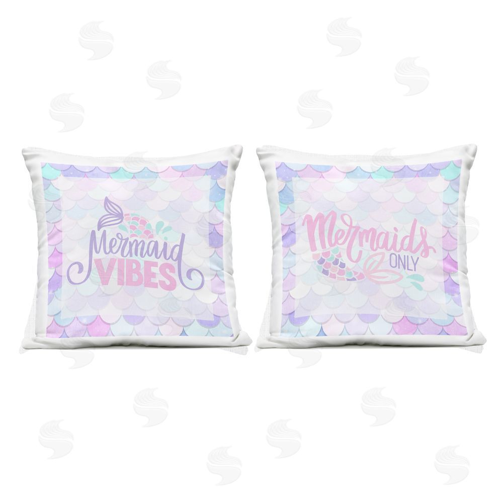 Kim Allen Dreamy Mermaid Phrases with Scales Outdoor Square Printed Throw Pillow