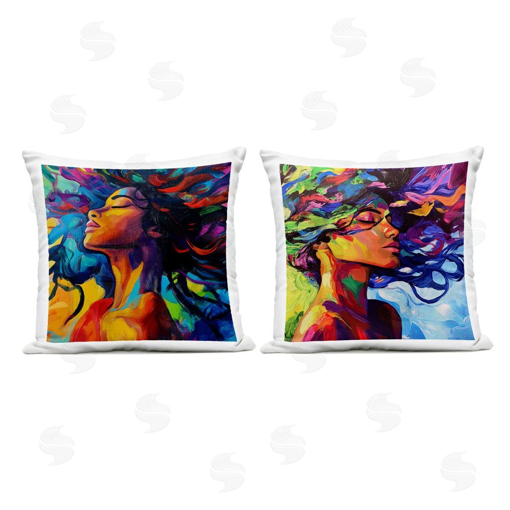Svetlana Aleynikova Radiant Flow Of Colors Outdoor Printed Throw Pillow