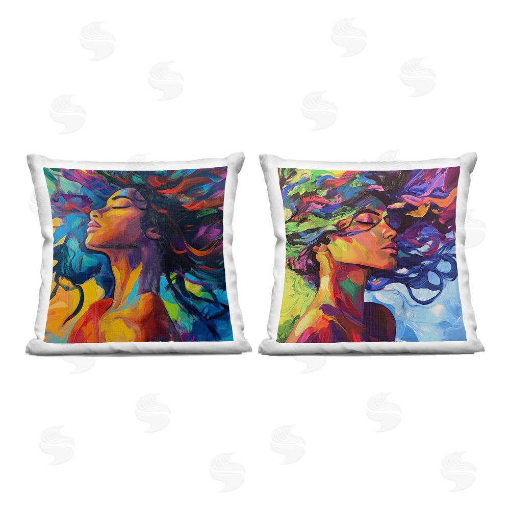 Svetlana Aleynikova Radiant Flow Of Colors Printed Throw Pillow