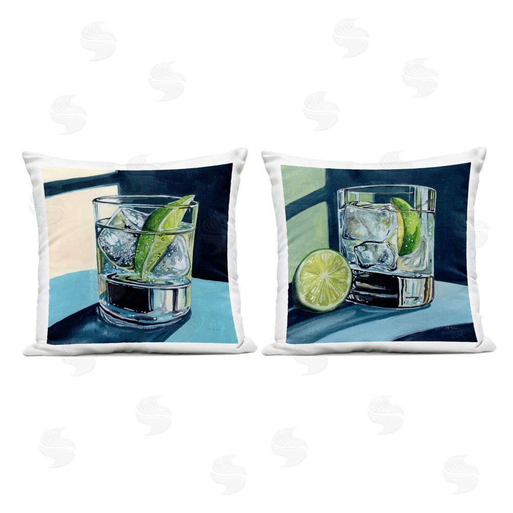 Kate Jarvik Birch Strong Gin Tonic Cocktail Outdoor Printed Throw Pillow