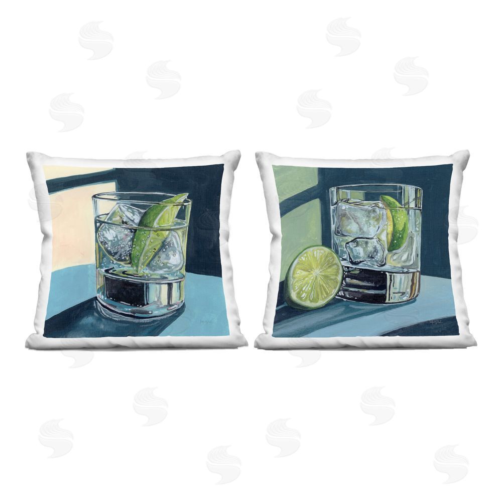Kate Jarvik Birch Strong Gin Tonic Cocktail Printed Throw Pillow