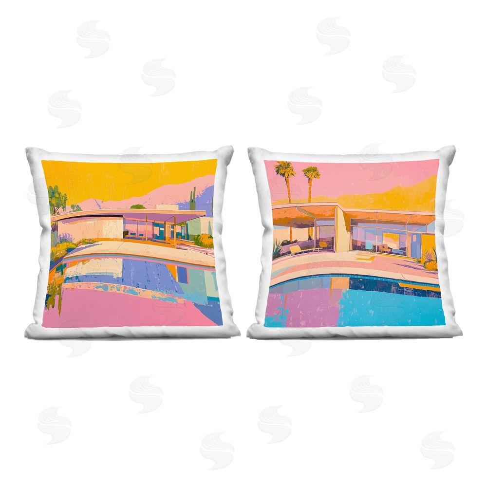 Walker Noble Case Study Villa Printed Throw Pillow