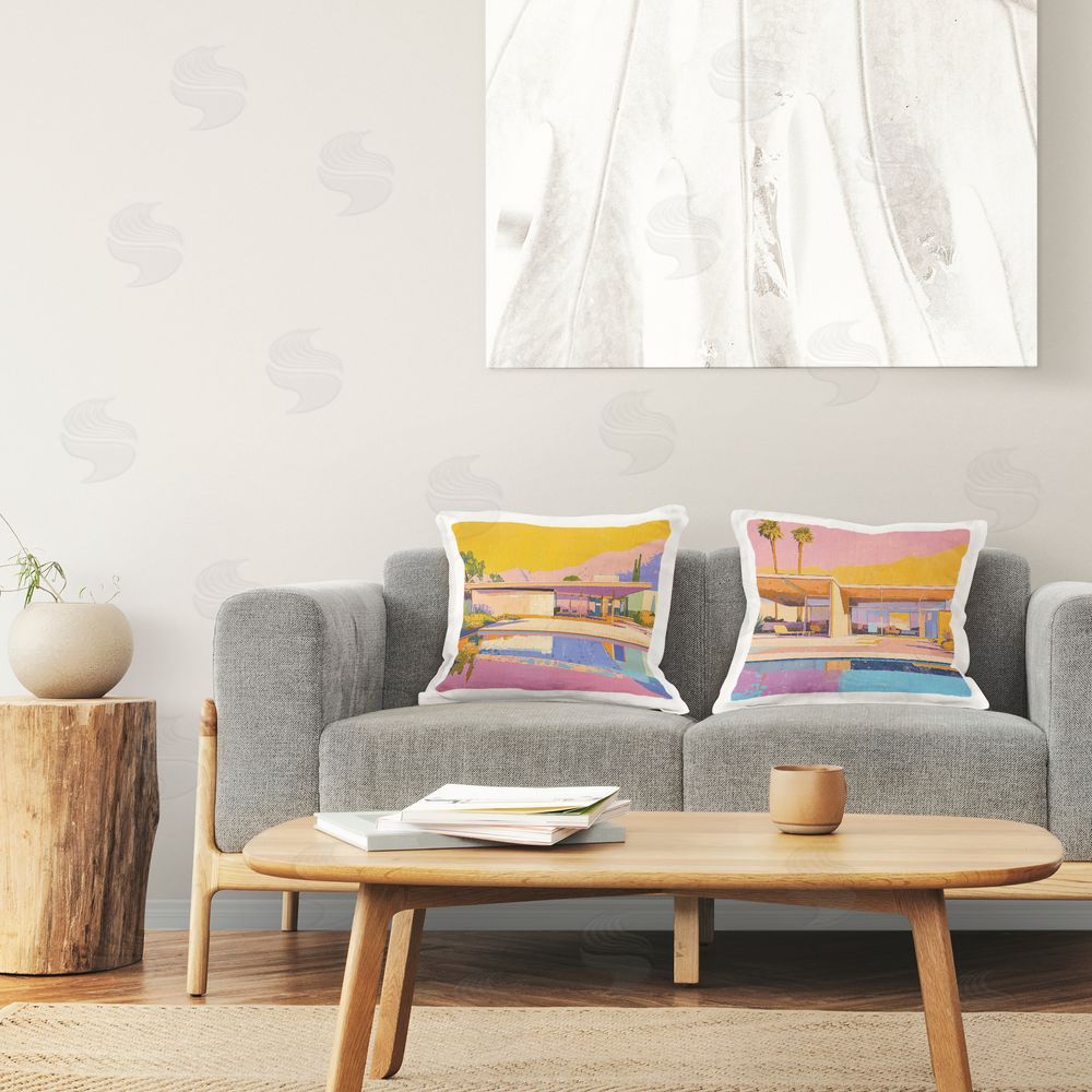 Walker Noble Case Study Villa Printed Throw Pillow in Room