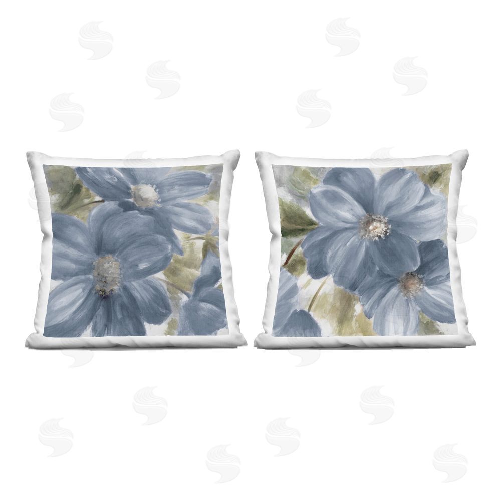 Lanie Loreth Blue Beauty Florals Printed Throw Pillow