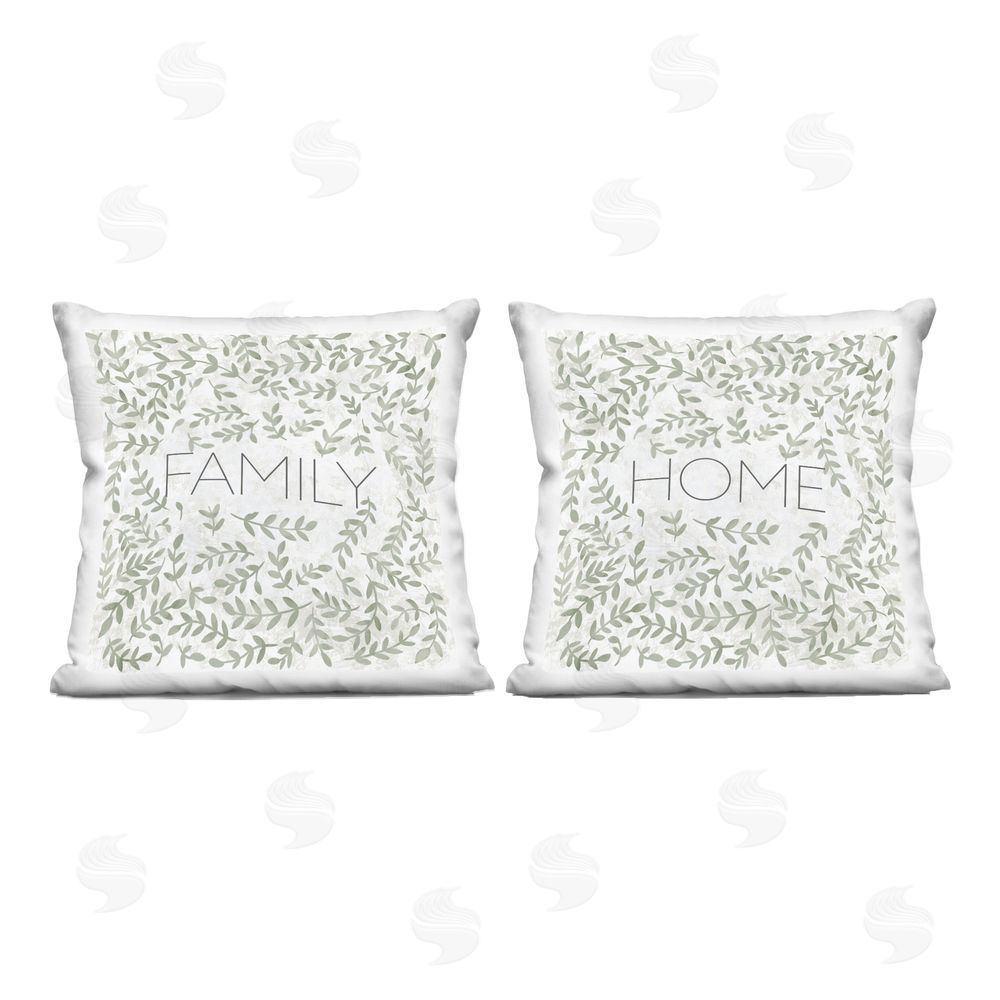 SD Graphics Studio Faith & Family Botanical Proverbs Printed Throw Pillow