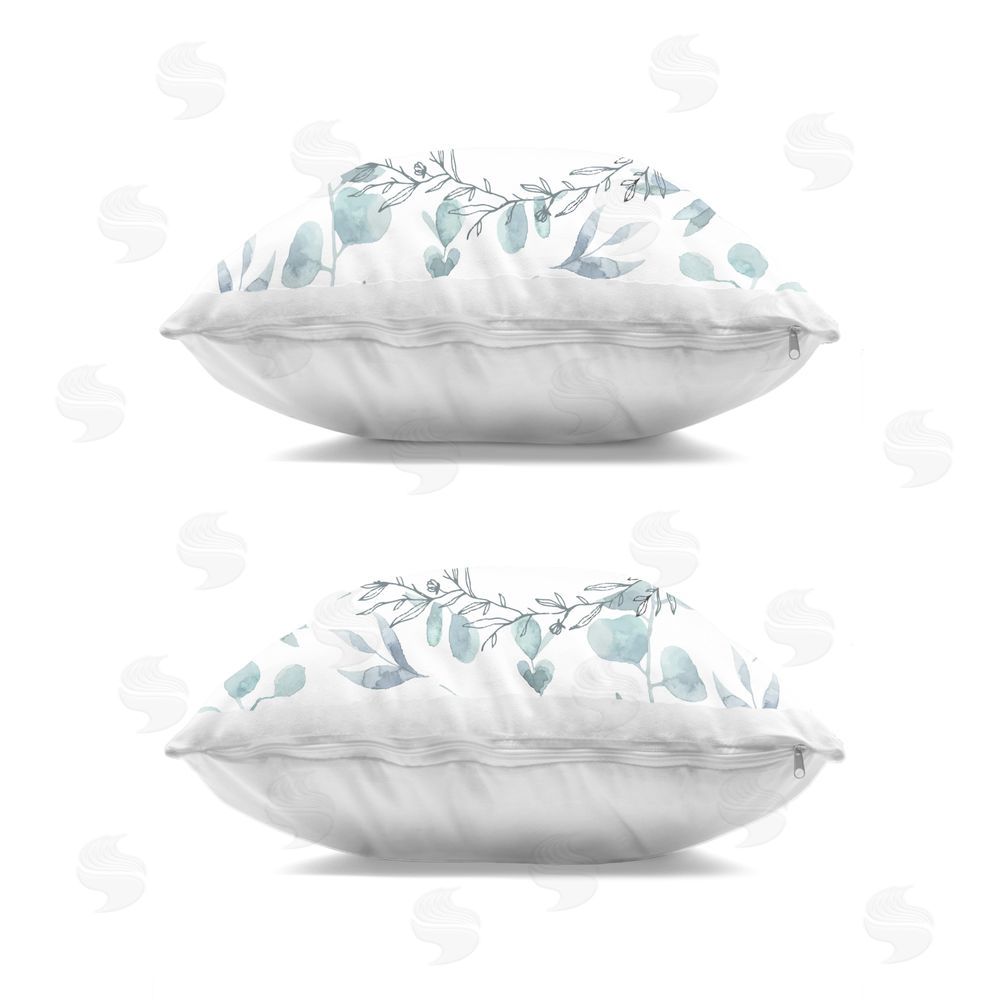 Kim Allen Inspirational Smile Quotes Indoor Plush Polyester Square Throw Pillow Zipper Detail