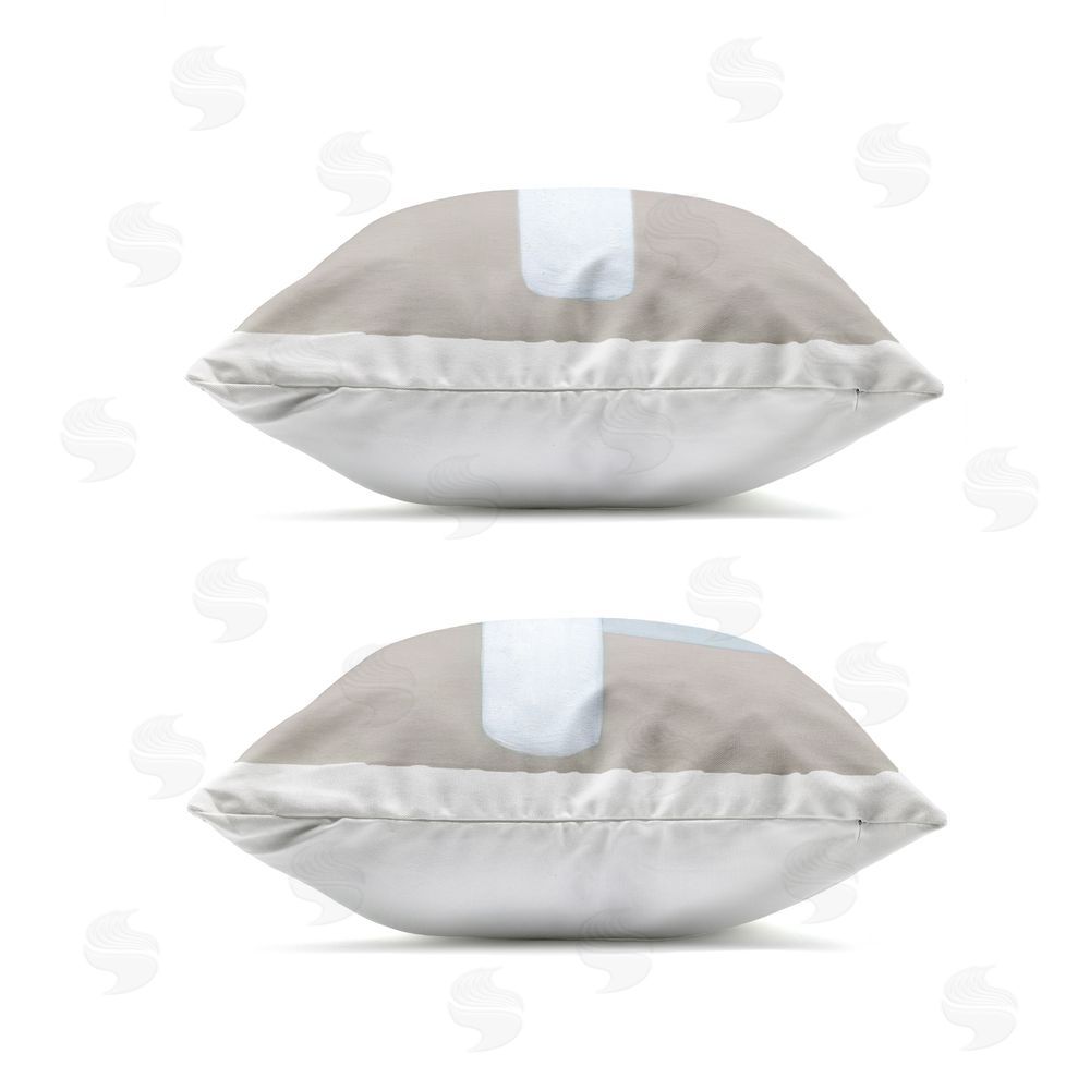 Marilyn Dunlap Mixed White Blossoms Outdoor Quick-Dry Polyester Square Throw Pillow Zipper Detail