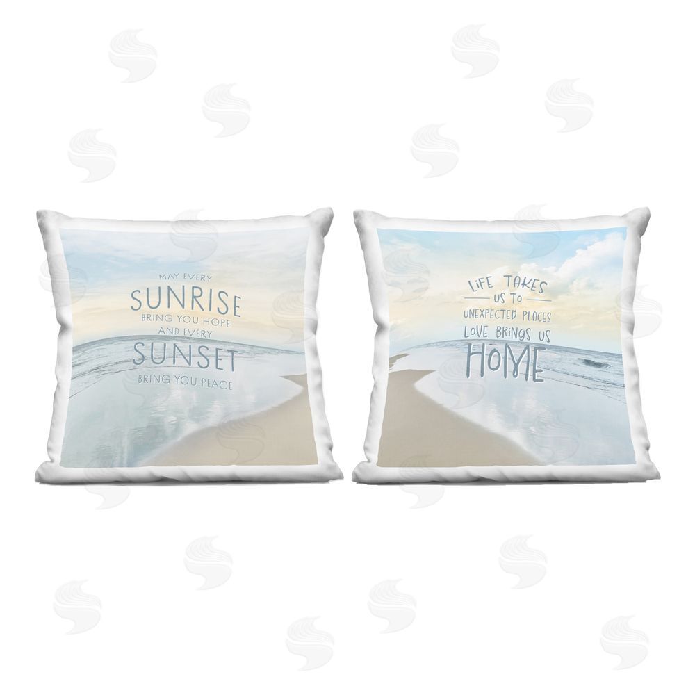 Natalie Carpentieri Beautiful Beach Inspirations Indoor Plush Polyester Square Throw Pillow