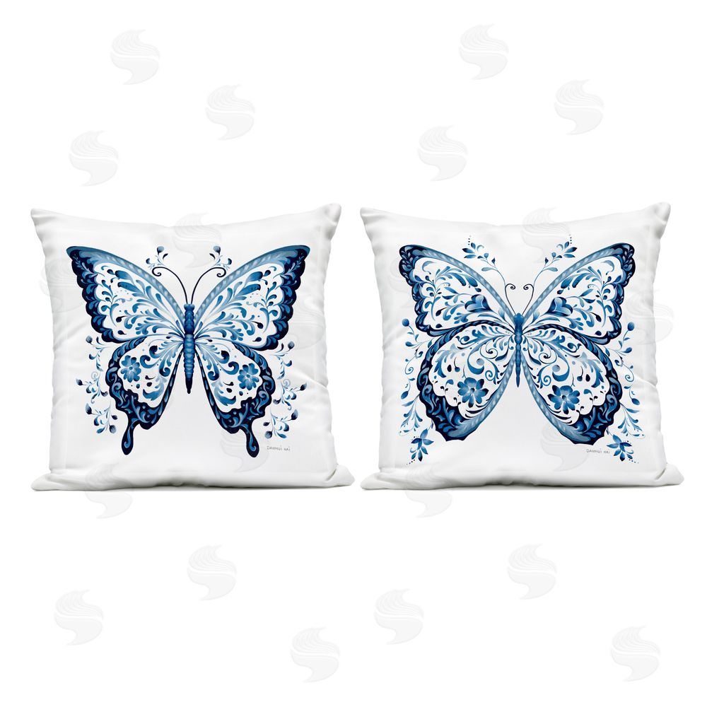 Danhui Nai Bohemian Patterned Butterflies Outdoor Quick-Dry Polyester Square Throw Pillow