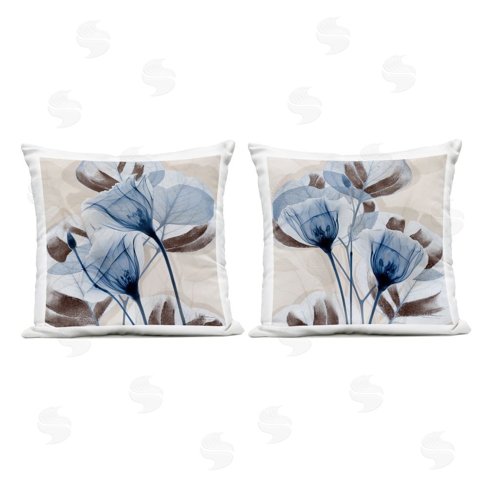 Albert Koetsier Blooming Sapphire Union Outdoor Quick-Dry Polyester Square Throw Pillow