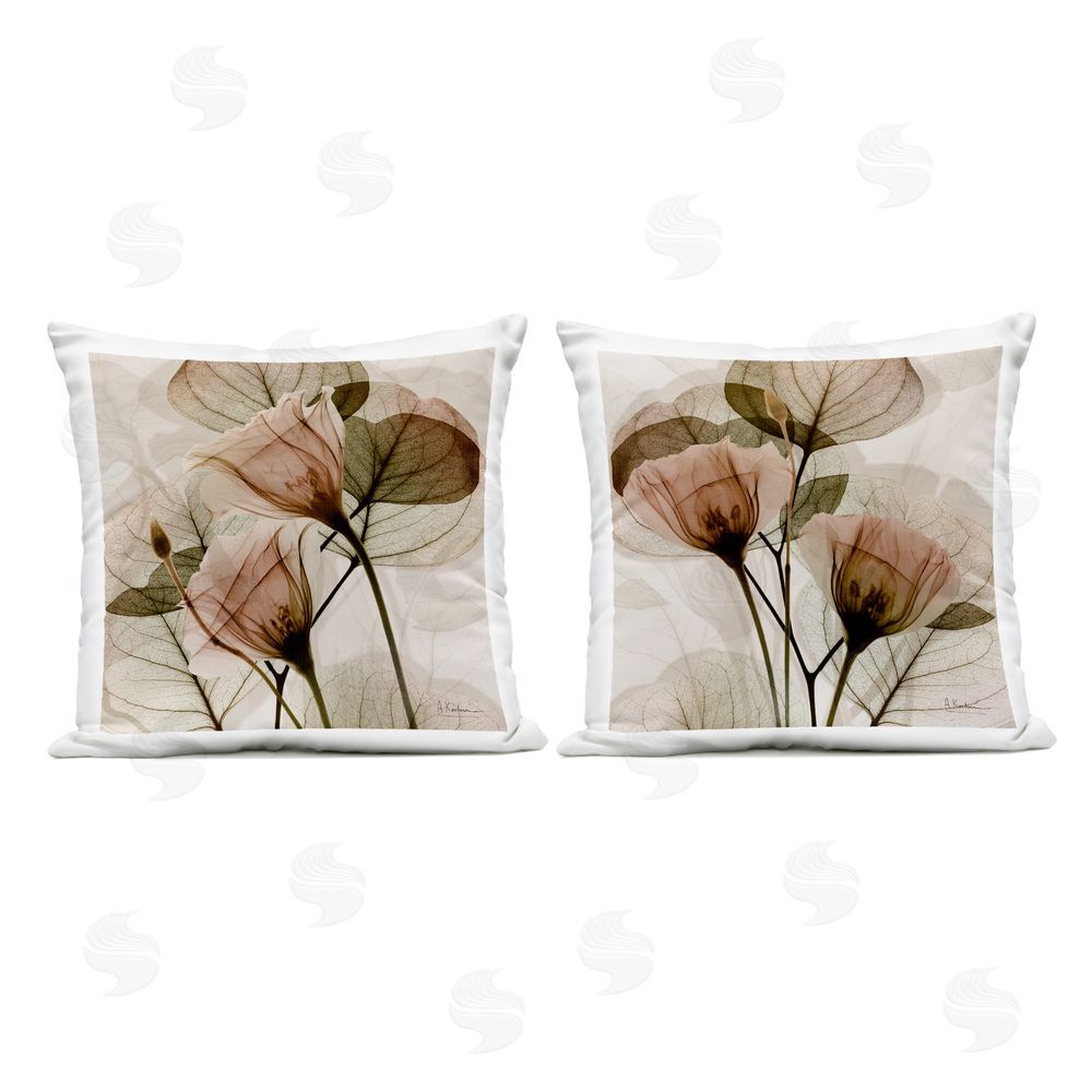 Albert Koetsier Translucent Flower Union Outdoor Quick-Dry Polyester Square Throw Pillow