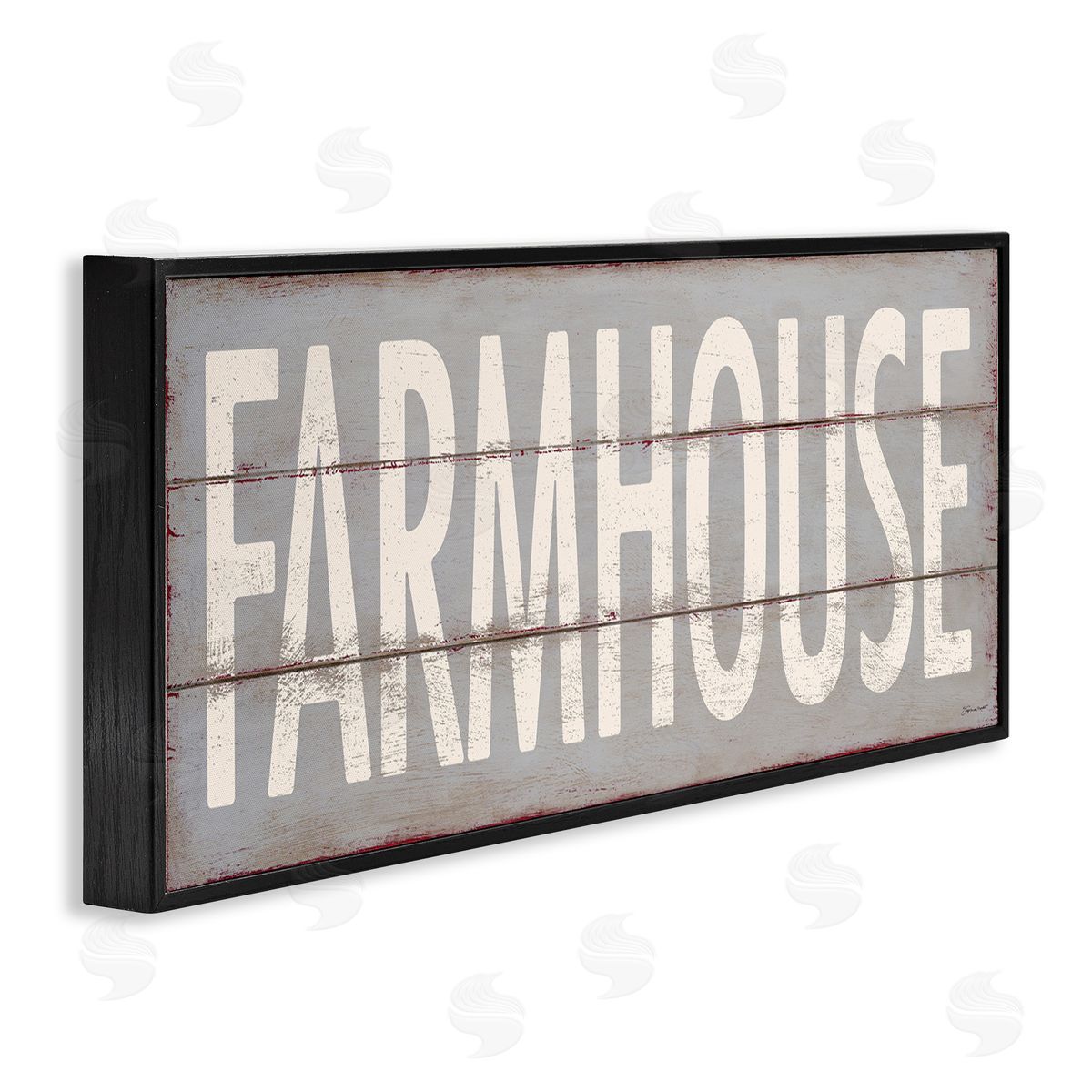 Farmhouse Rustic Planked Design Black Frame Print Wall Art, Home Decor by Stephanie Workman Marrott