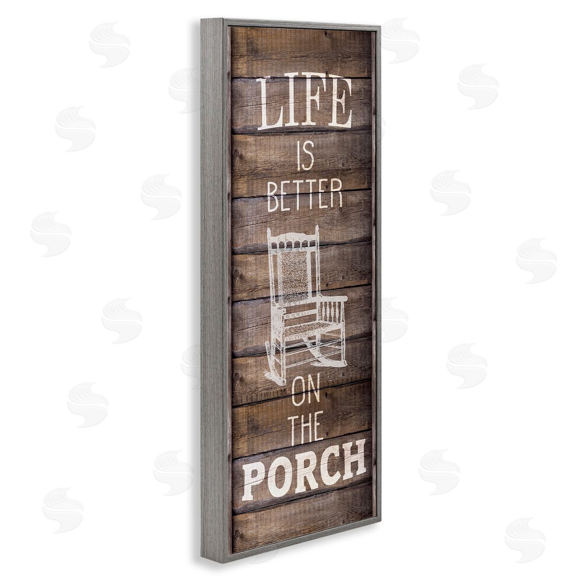 Porch Life Country Rustic Grey Frame Print Wall Art, Home Decor by Kimberly Allen