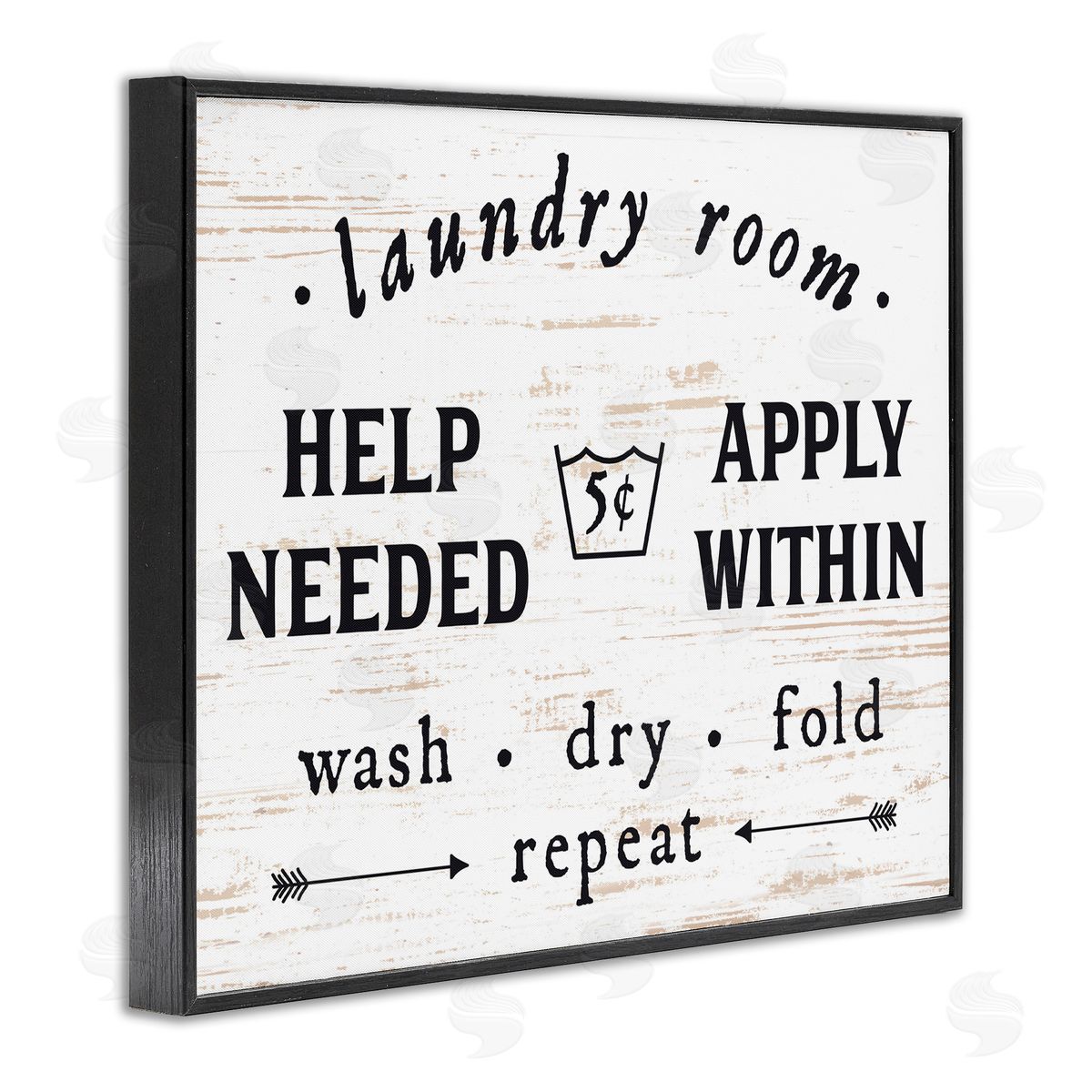 Laundry Room Help Needed Black Frame Print Wall Art, Home Decor by Lettered and Lined