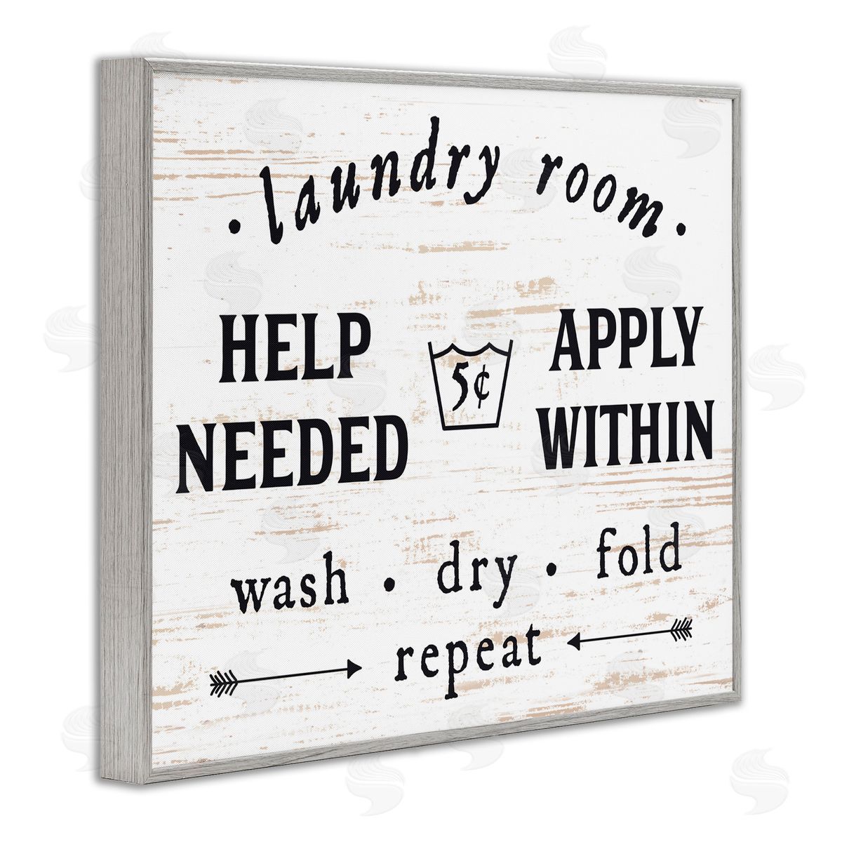 Laundry Room Help Needed Grey Frame Print Wall Art, Home Decor by Lettered and Lined