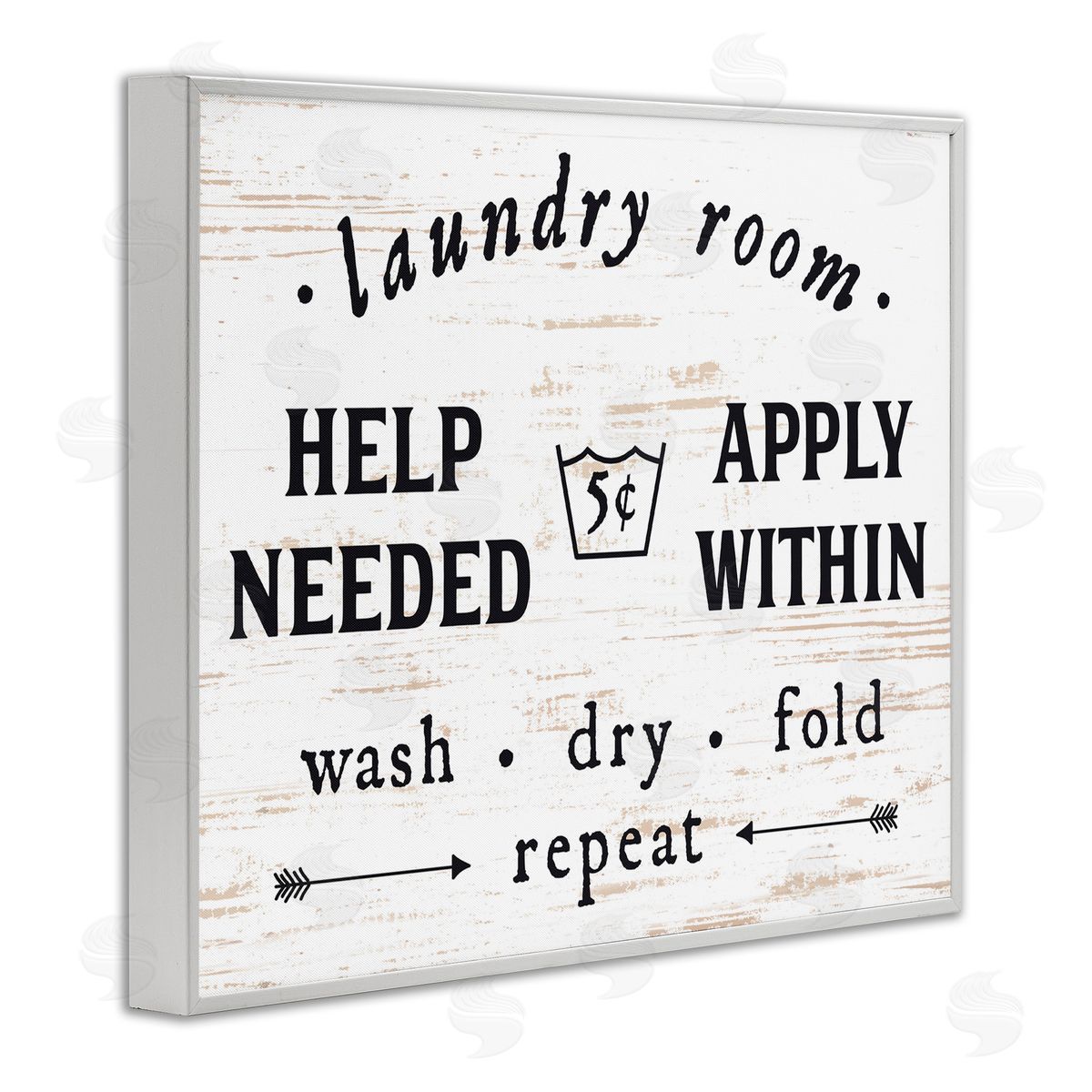 Laundry Room Help Needed White Frame Print Wall Art, Home Decor by Lettered and Lined