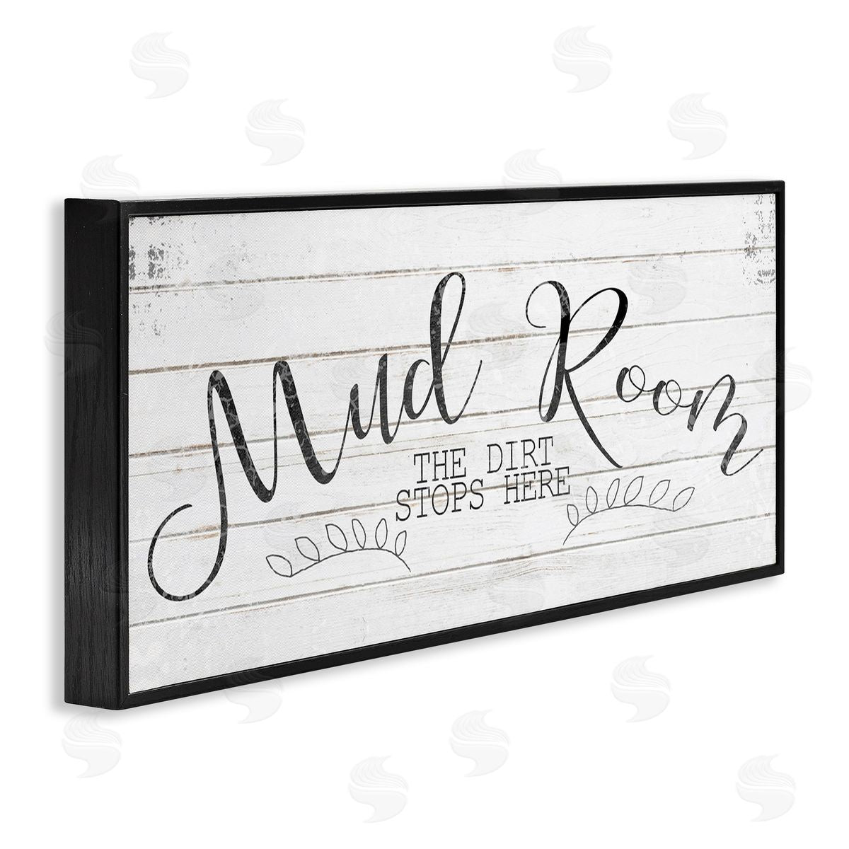 Mud Room Dirt Stops Here Black Frame Print Wall Art, Home Decor by Kimberly Allen