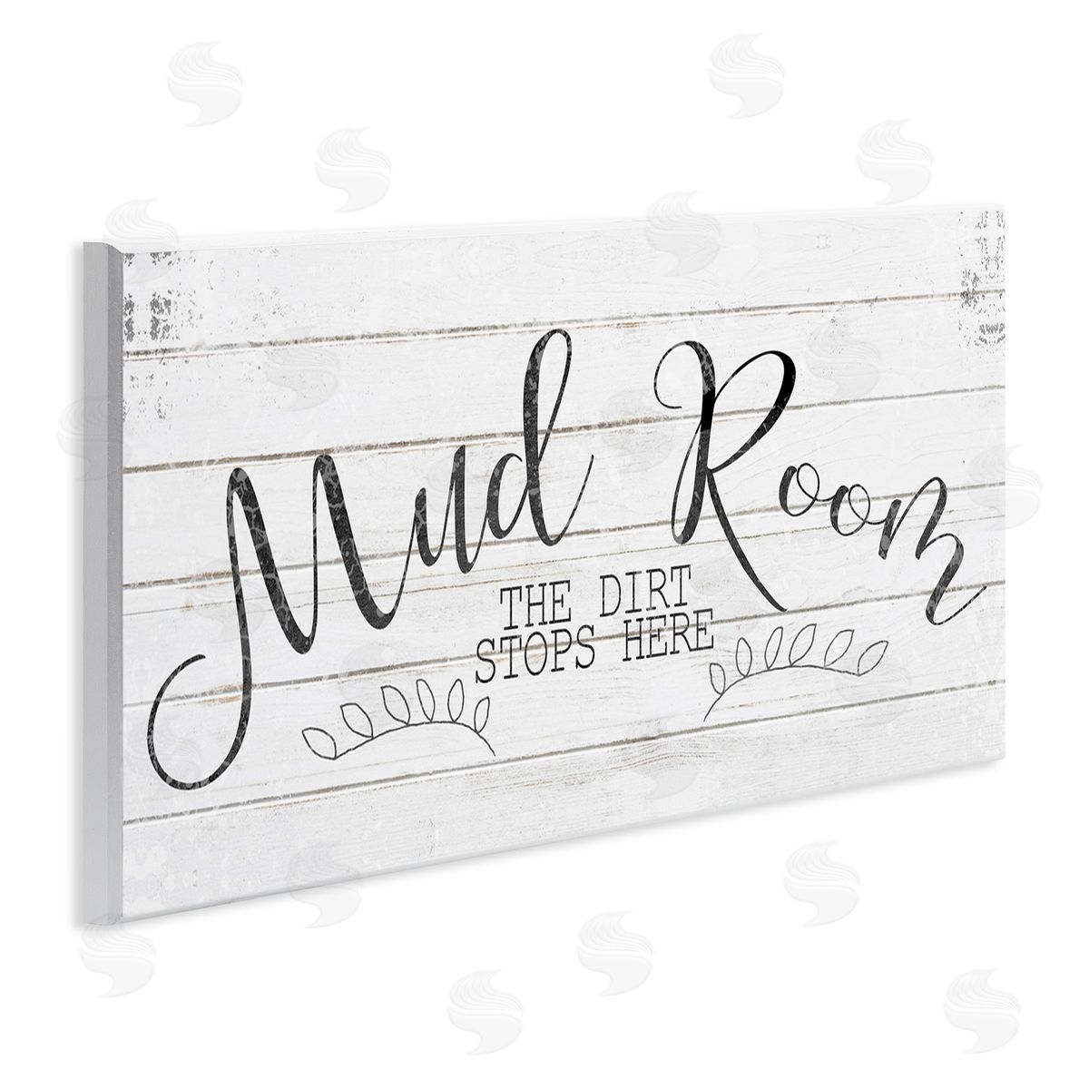 Mud Room Dirt Stops Here Wood Plaque Wall Art, Home Decor by Kimberly Allen