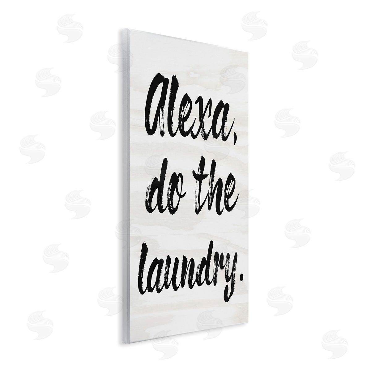 Alexa Do Laundry Funny Wood Plaque Wall Art, Home Decor by Stupell Studio