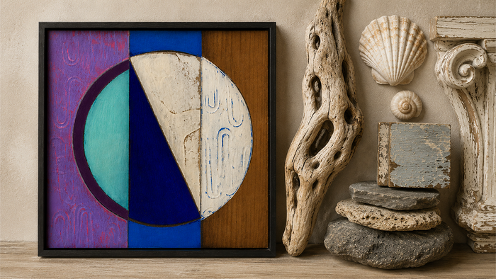 Matthew Finger artwork with natural textures and found-object inspiration.