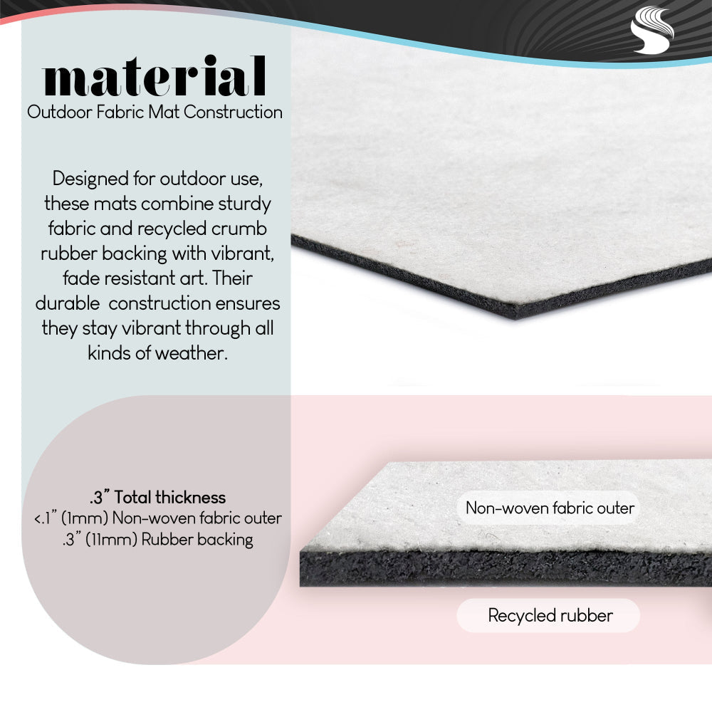 Stupell Studio Work & Wine Pink Unwoven Outdoor Door Mat