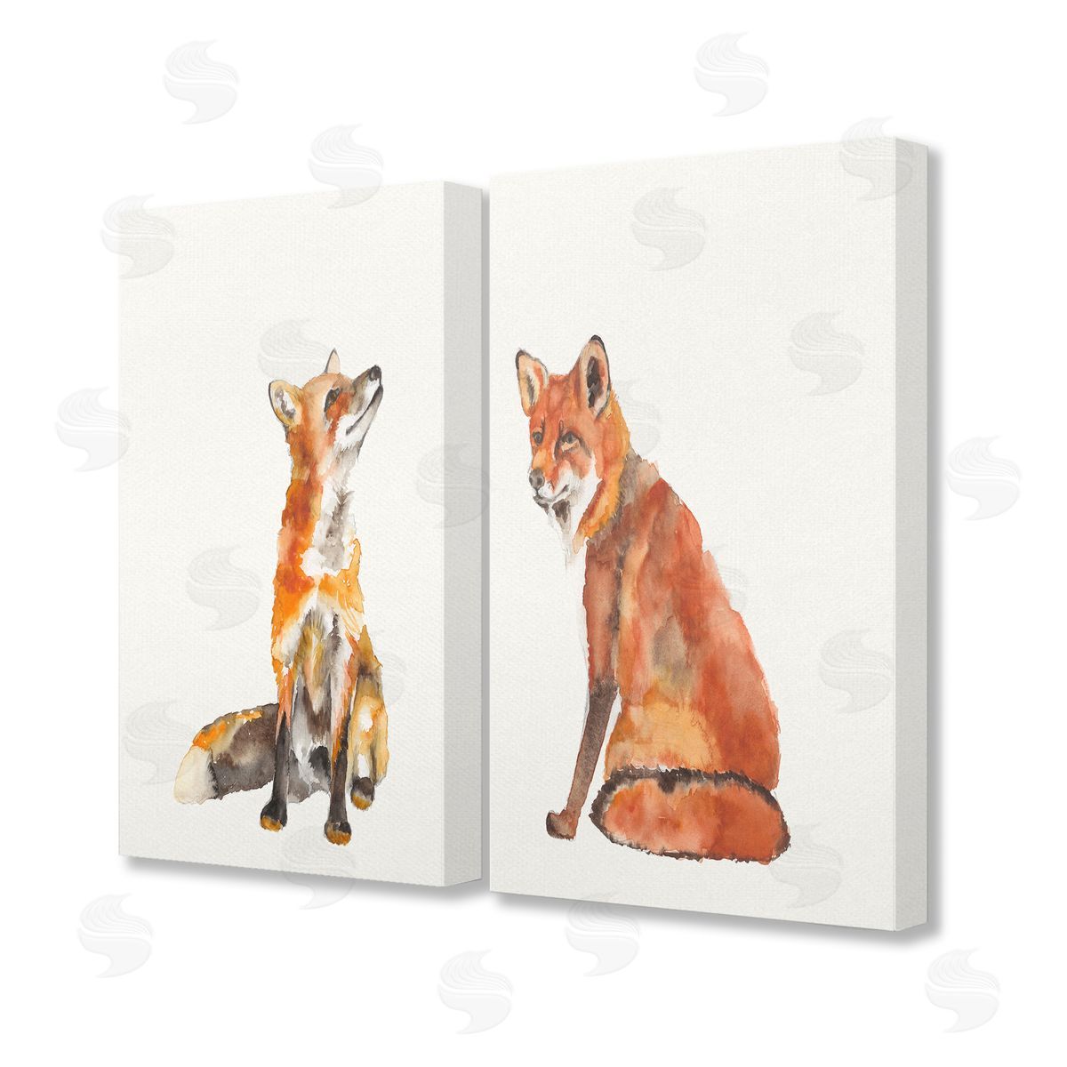 Jennifer Goldberger Curious Fox Watercolor Paintings Canvas Wall Art Print
