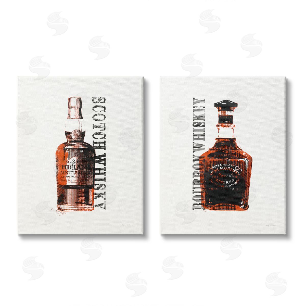 Avery Tillmon Glass Whiskey Bottles Liquor Canvas Wall Art Print