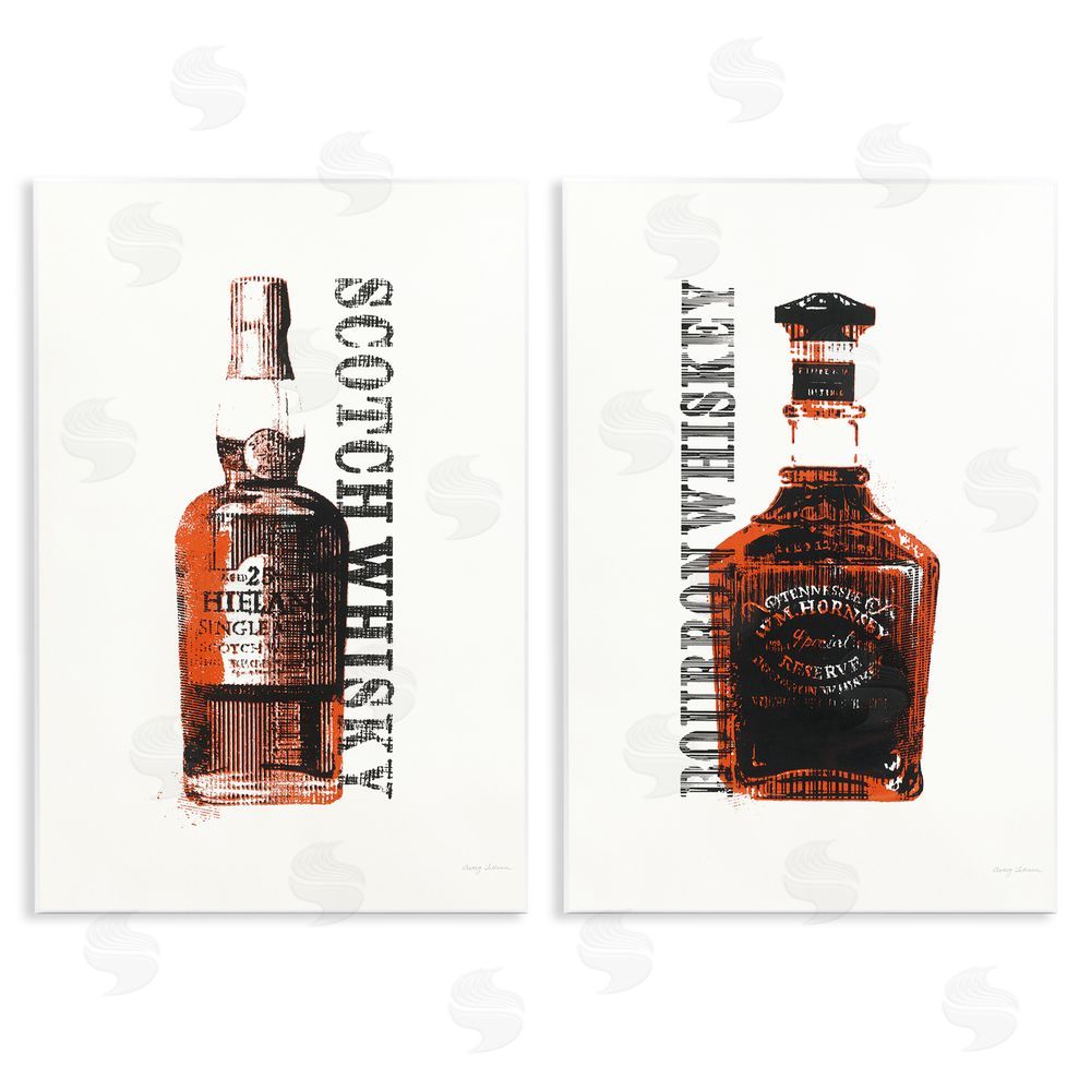 Avery Tillmon Glass Whiskey Bottles Liquor Wooden Wall Plaque Art Print
