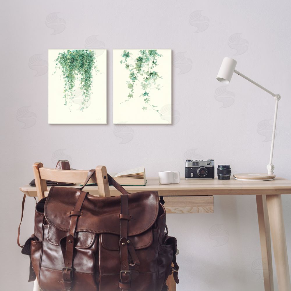 Danhui Nai Falling Ivy Vines Nature Minimal Canvas Wall Art Print in Room