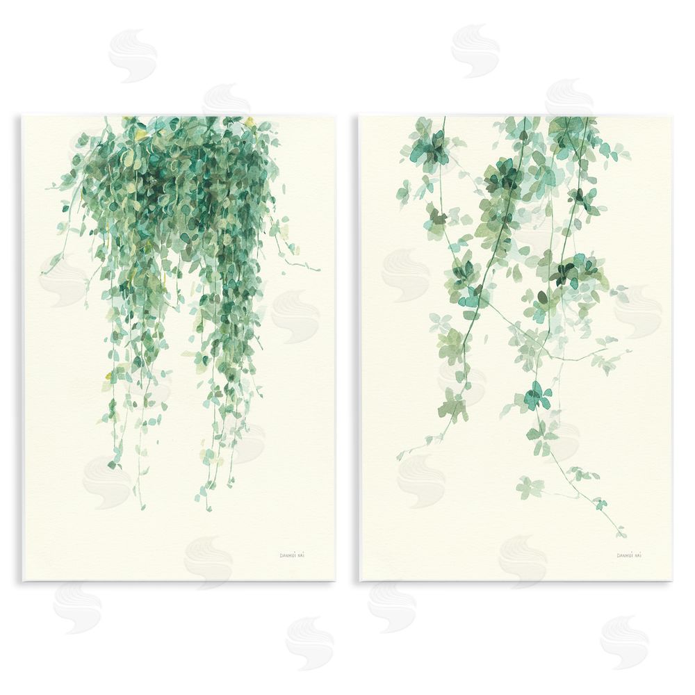 Danhui Nai Falling Ivy Vines Nature Minimal Wooden Wall Plaque Art Print