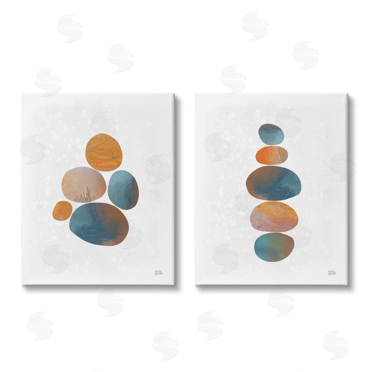 Melissa Averinos Abstract Patterned Stones Organic Canvas Wall Art Print