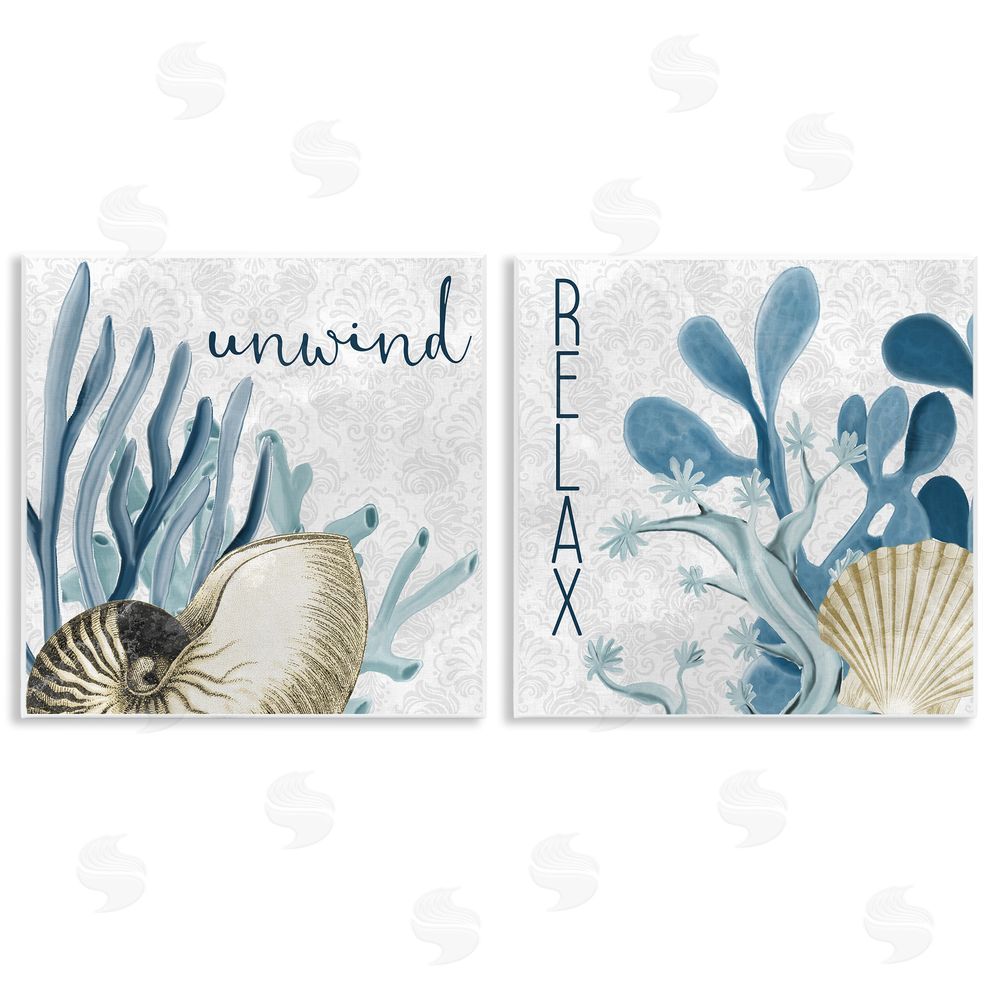 Kim Allen Relax and Unwind Nautical Sentiments Wooden Wall Plaque Art Print