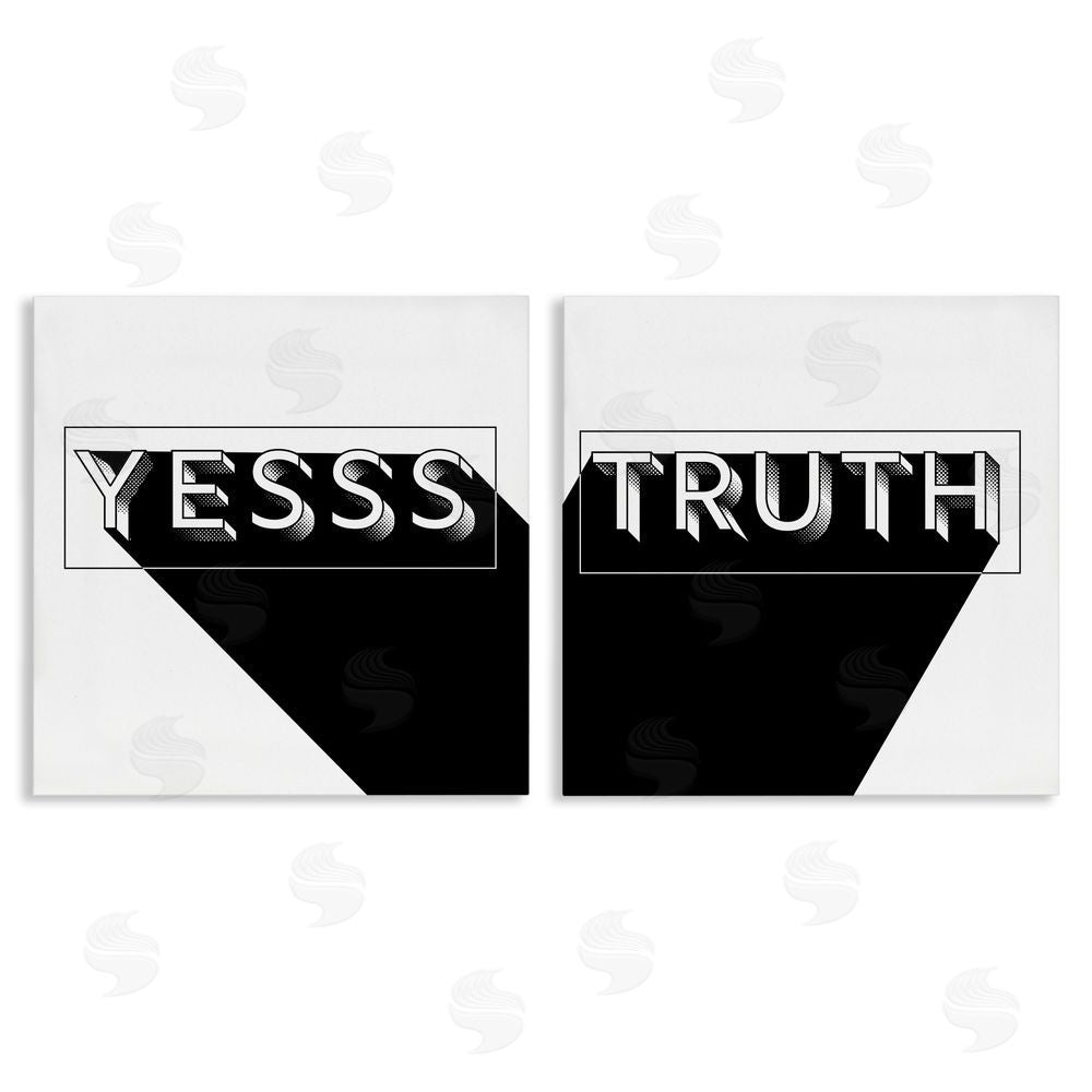 Jarman Fagalde Yes Truth Bold Pop Typography Canvas Wall Art Print