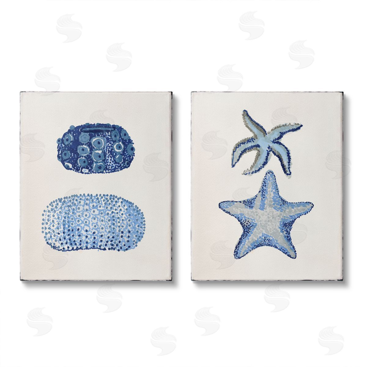 Stellar Design Studio Minimal Nautical Sea Creatures Painting Canvas Wall Art Print
