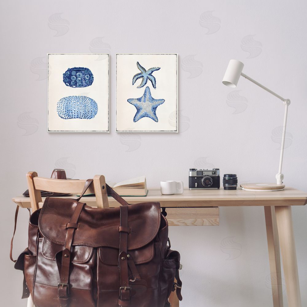 Stellar Design Studio Minimal Nautical Sea Creatures Painting Canvas Wall Art Print in Room
