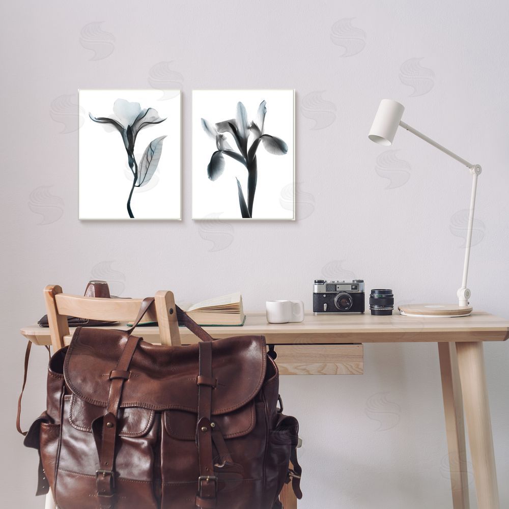 Albert Koetsier Opaque Oleander Silhouette Minimal Floral Canvas Wall Art Print in Room