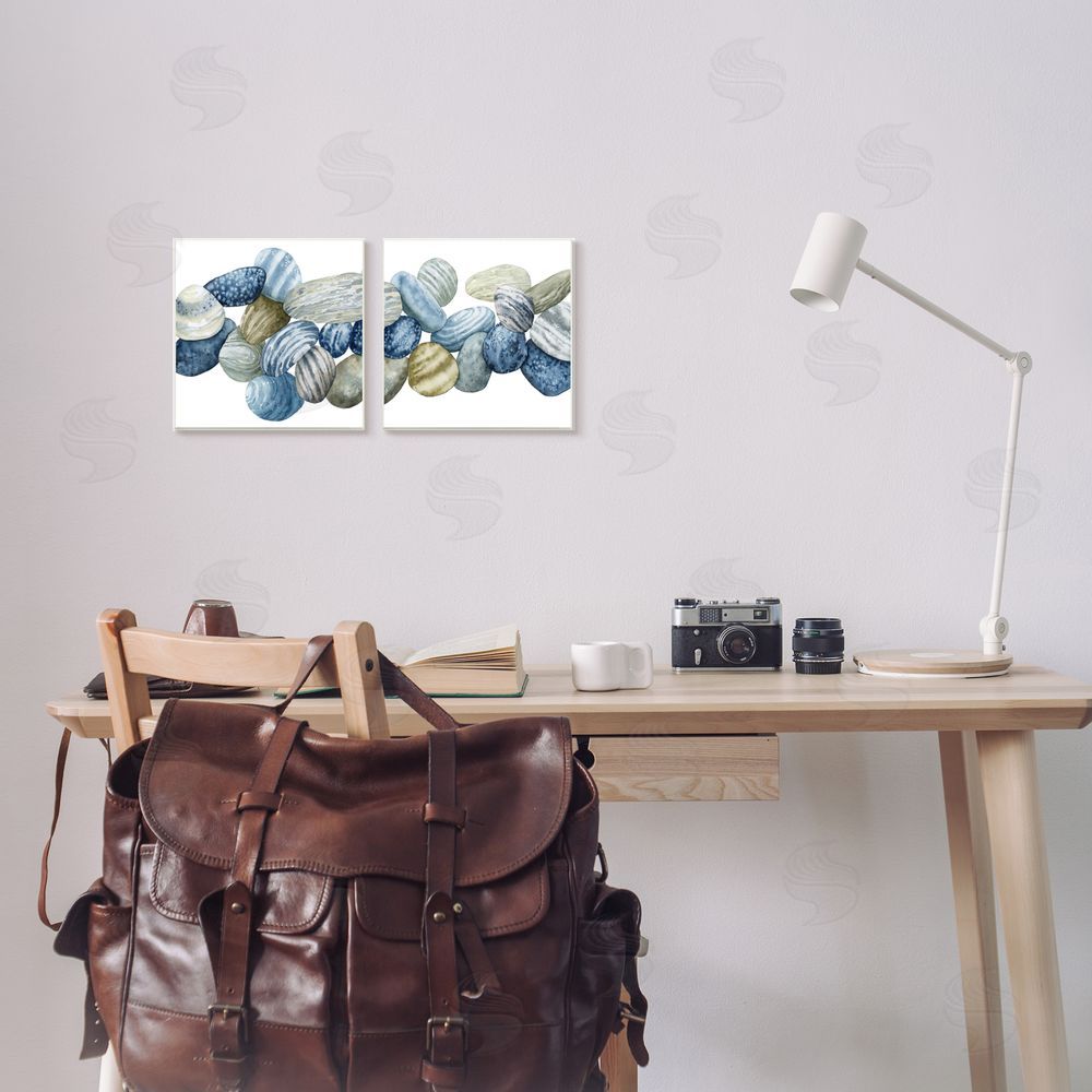 Grace Popp Rows of Stones Organic Patterns Canvas Wall Art Print in Room