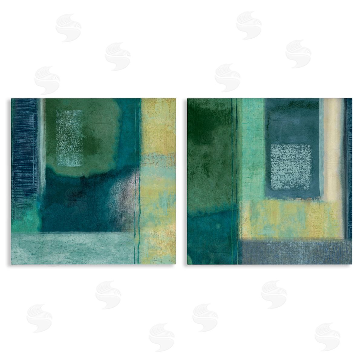 Asymmetrical Soft Abstract Shapes Canvas Wall Art, Home Decor by Brent Nelson