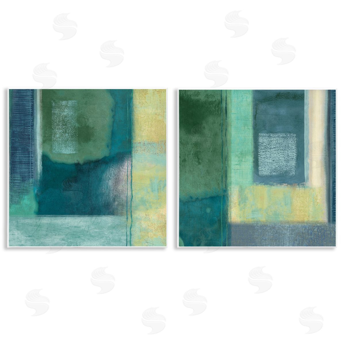 Asymmetrical Soft Abstract Shapes Wood Plaque Wall Art, Home Decor by Brent Nelson