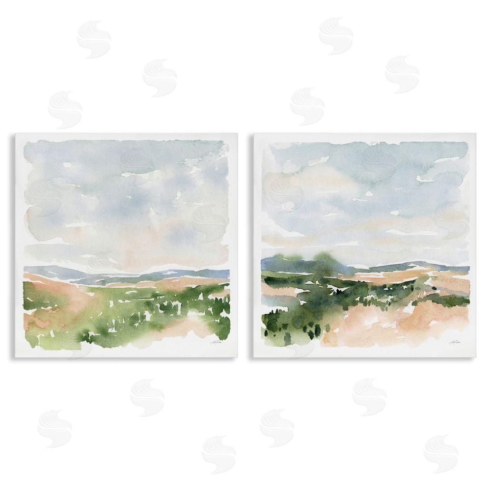 Katrina Pete Gentle Tree Meadow Soft Watercolor Canvas Wall Art Print