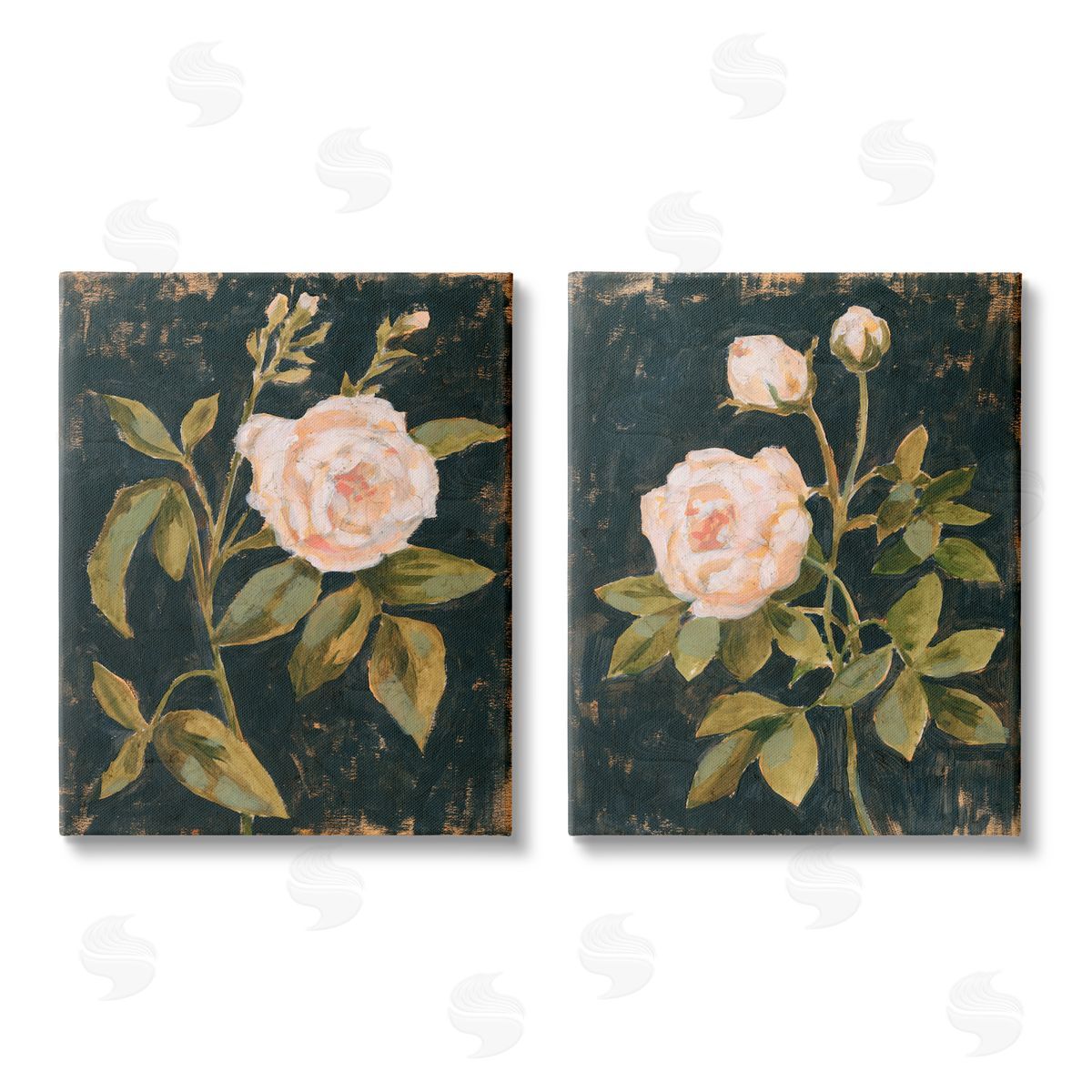 Victoria Borges Enchanted Vintage Pink Rose Florals Canvas Wall Art Print