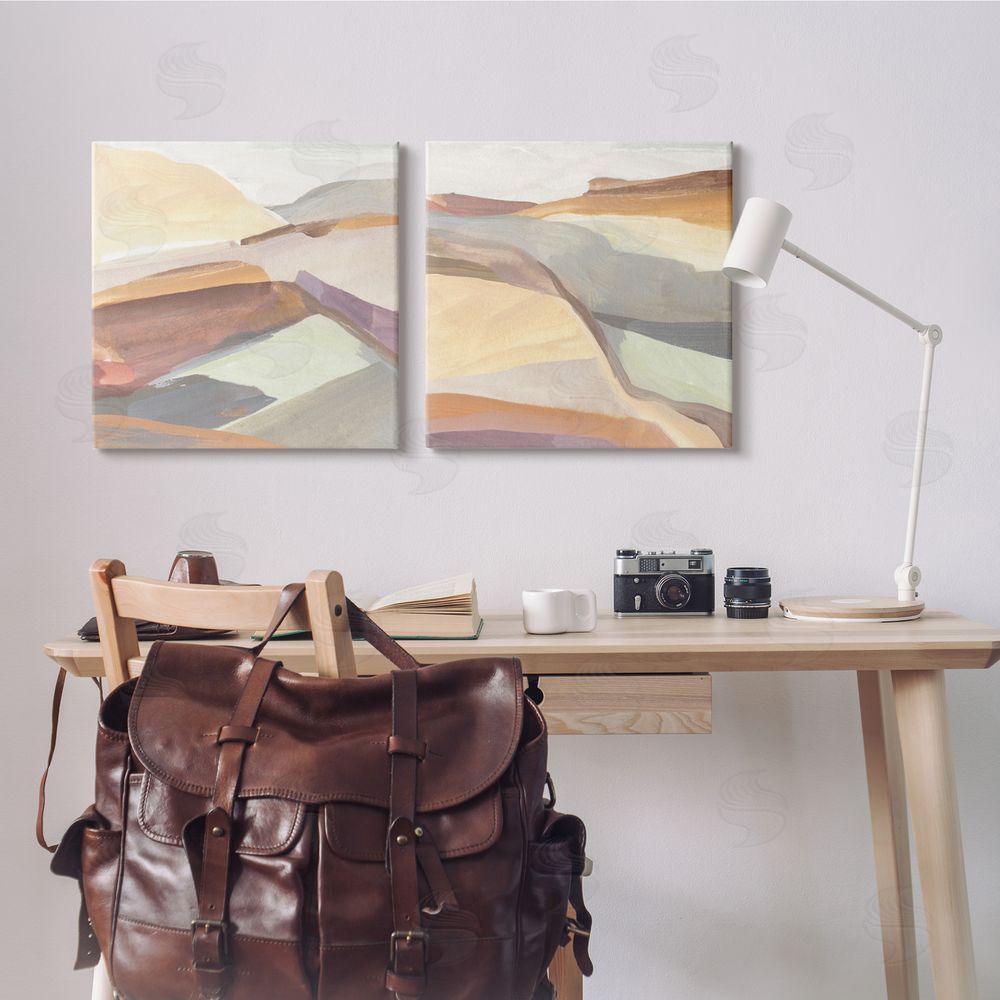 Annie Warren Mountain Hill Movements Abstract Peaks Canvas Wall Art Print in Room