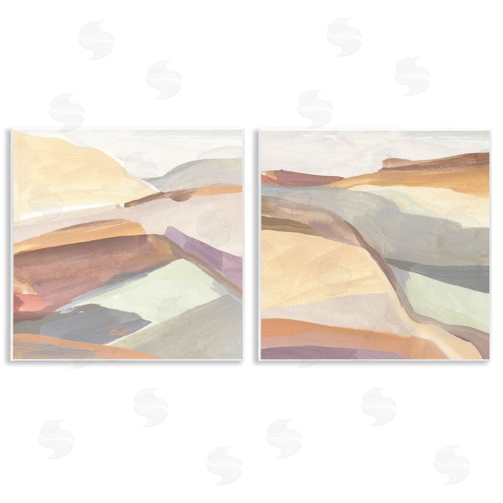 Annie Warren Mountain Hill Movements Abstract Peaks Wooden Wall Plaque Art Print
