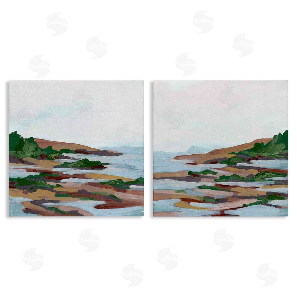 June Erica Vess Abstract Quaint Forest Beach Canvas Wall Art Print