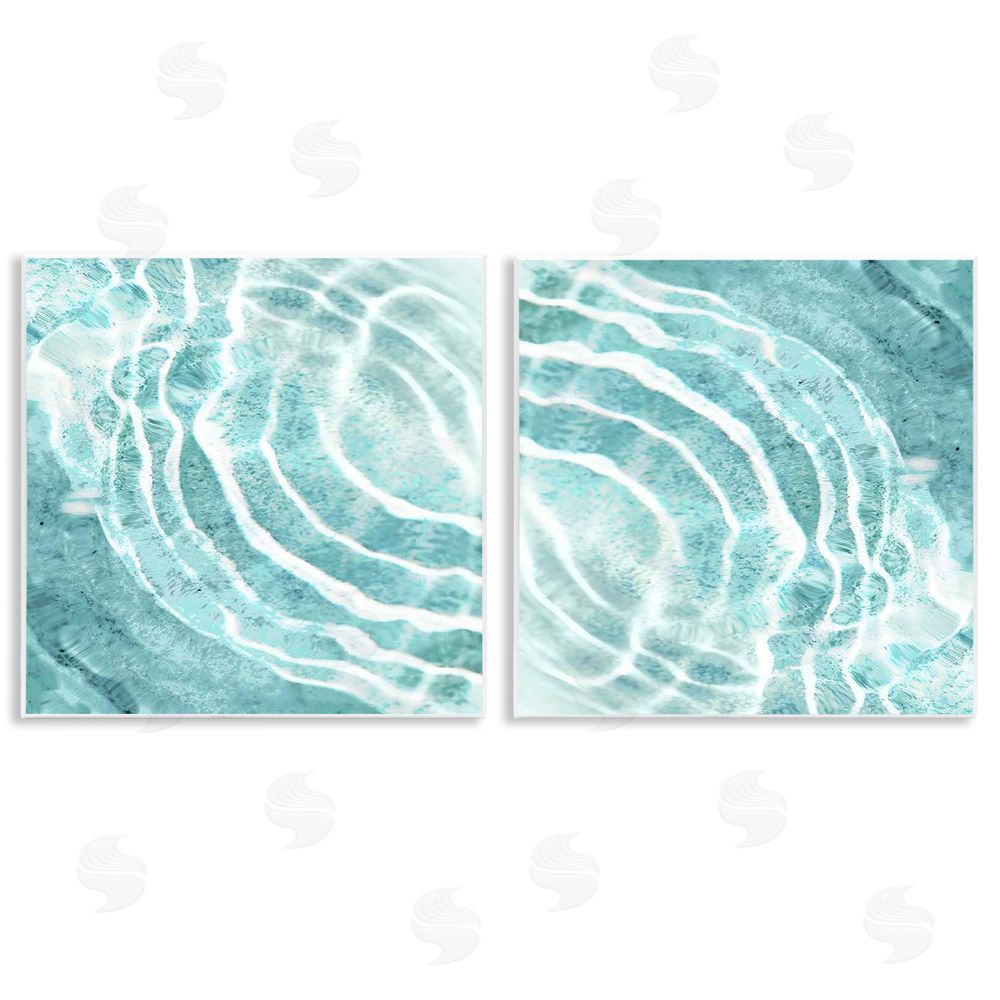 Maggie Olsen Calm Blue Water Ripples Clear Tropical Lake Wooden Wall Plaque Art Print