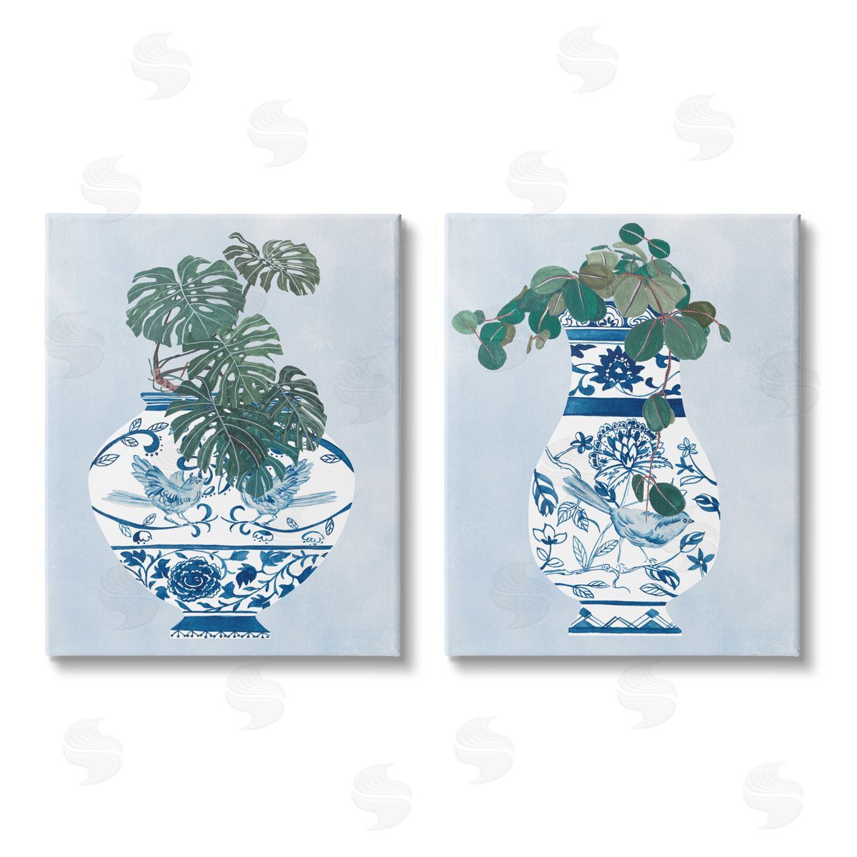 Melissa Wang Elegant Indoor Plant Still Life Vases Canvas Wall Art Print