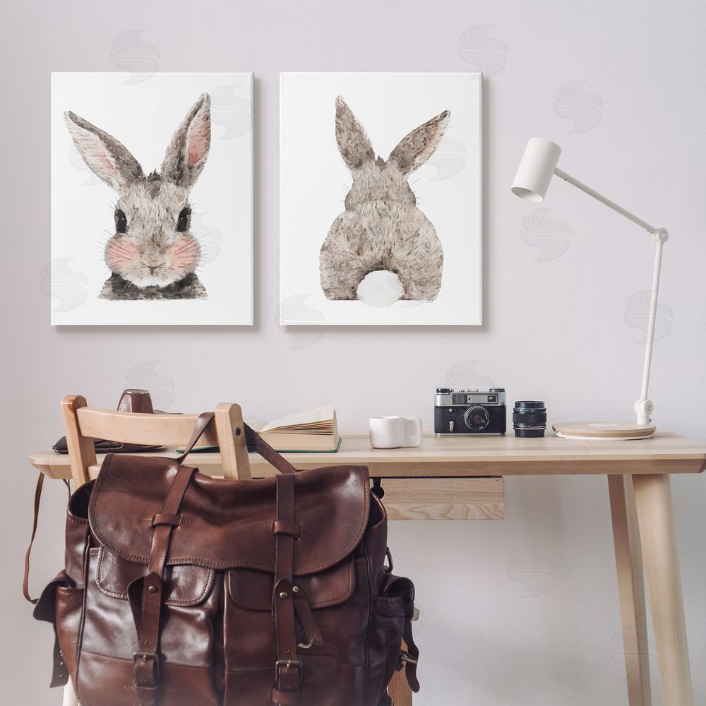 Amanda Greenwood Adorable Bunny Cotton Tail Rabbit Canvas Wall Art Print in Room
