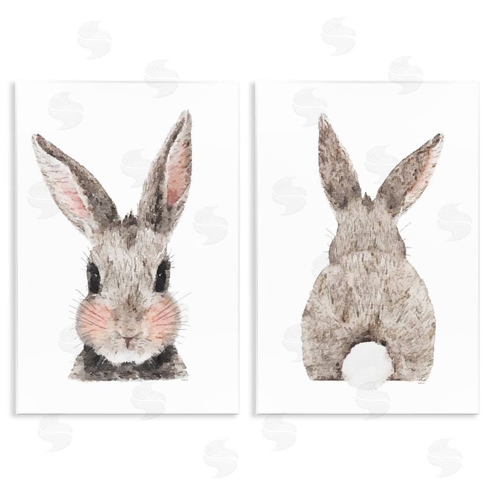 Amanda Greenwood Adorable Bunny Cotton Tail Rabbit Wooden Wall Plaque Art Print