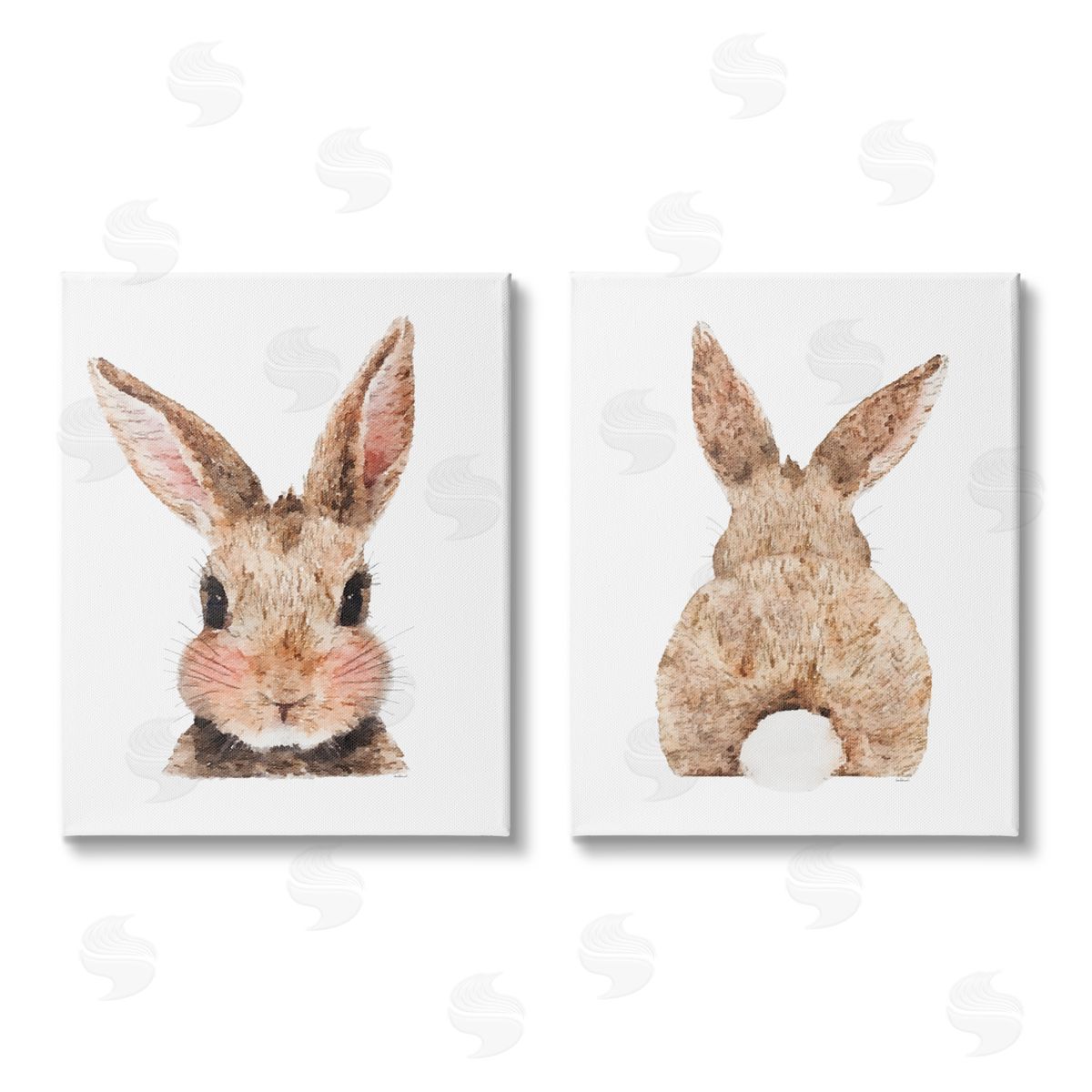 Amanda Greenwood Cute Bunny Blushing Rabbit Canvas Wall Art Print