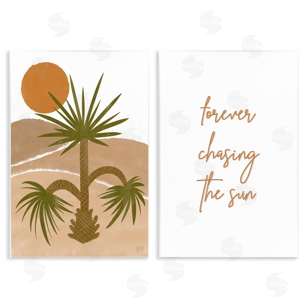 Birch & Ink Forever Chasing the Sun Phrase Wooden Wall Plaque Art Print